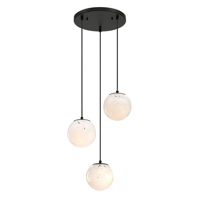 Designers Fountain Circo 3Lt 7" Chandelier, Black/White Art