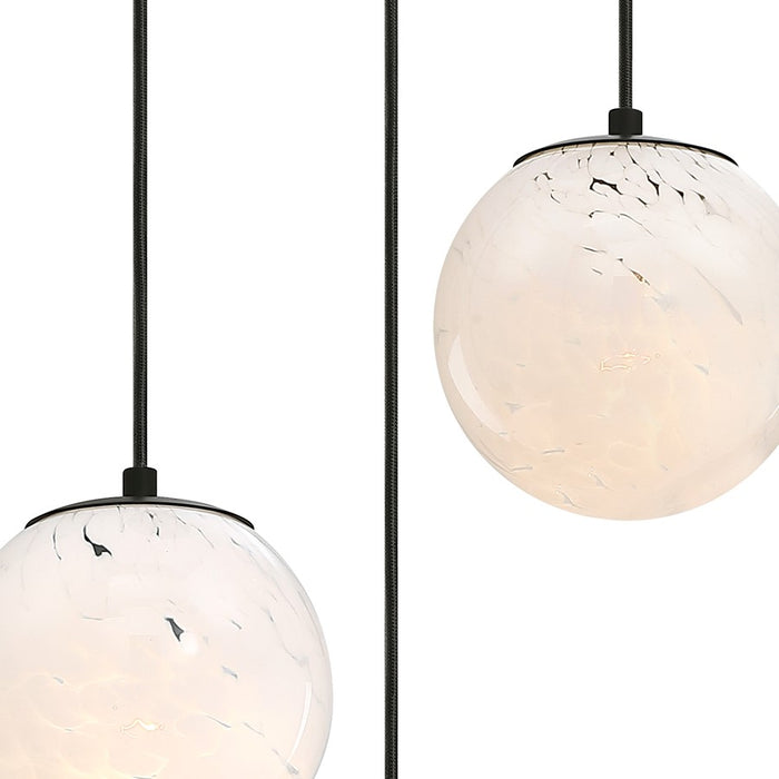 Designers Fountain Circo 3Lt 7" Chandelier, Black/White Art