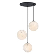 Designers Fountain Circo 3Lt 12" Chandelier, Black/White Art - D282M-3CHB-MB