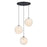 Designers Fountain Circo 3Lt 12" Chandelier, Black/White Art - D282M-3CHB-MB