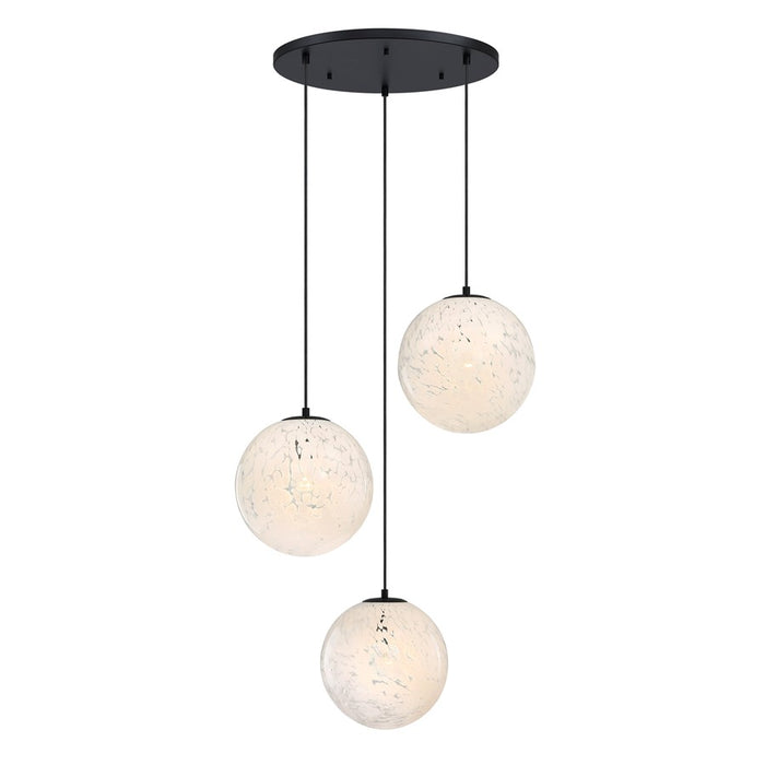 Designers Fountain Circo 3Lt 12" Chandelier, Black/White Art - D282M-3CHB-MB