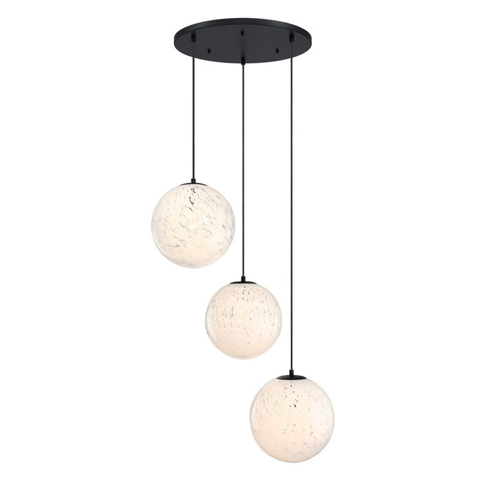 Designers Fountain Circo 3Lt 12" Chandelier, Black/White Art