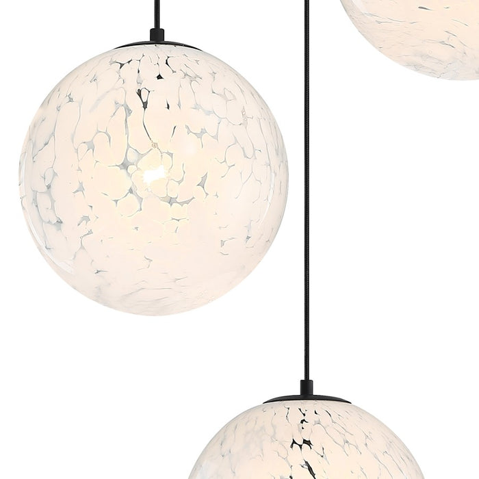 Designers Fountain Circo 3Lt 12" Chandelier, Black/White Art