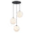 Designers Fountain Circo 3Lt 14" Chandelier, Black/White Art - D282M-3CHC-MB