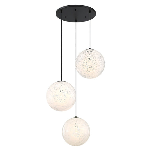 Designers Fountain Circo 3Lt 14" Chandelier, Black/White Art