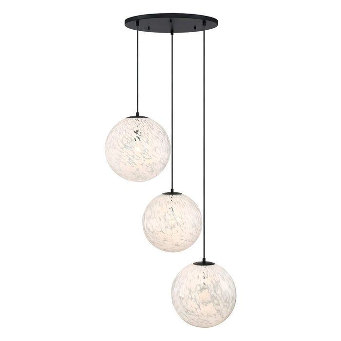 Designers Fountain Circo 3Lt 14" Chandelier, Black/White Art
