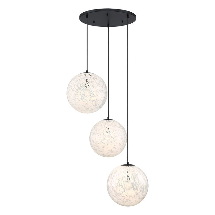 Designers Fountain Circo 3Lt 14" Chandelier, Black/White Art