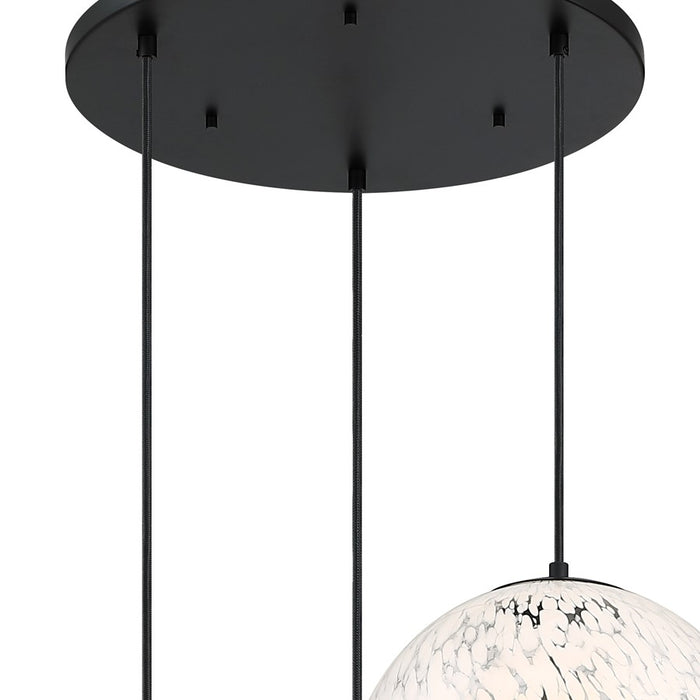 Designers Fountain Circo 3Lt 14" Chandelier, Black/White Art