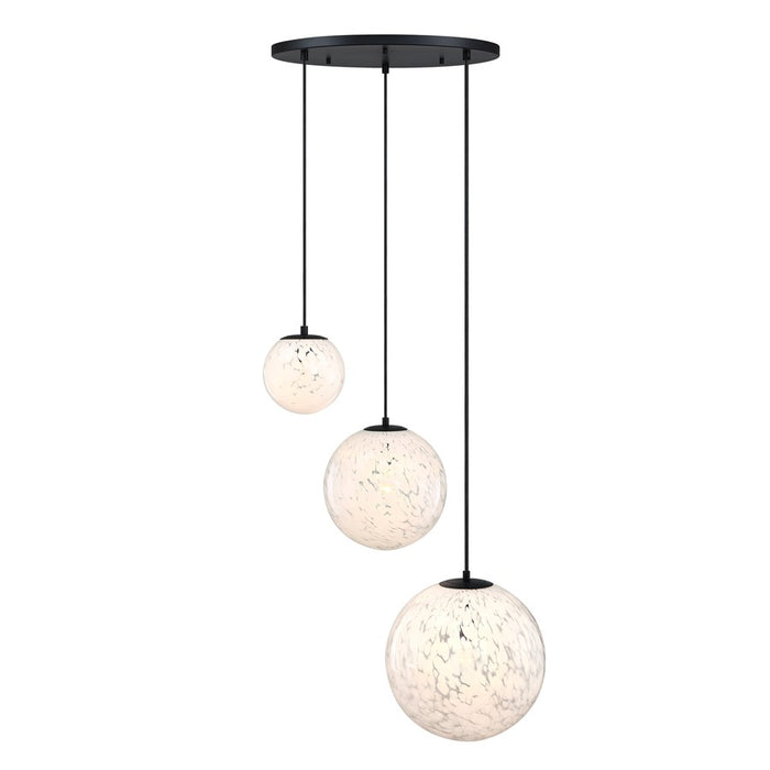Designers Fountain Circo 3Lt Chandelier, Black/White Art