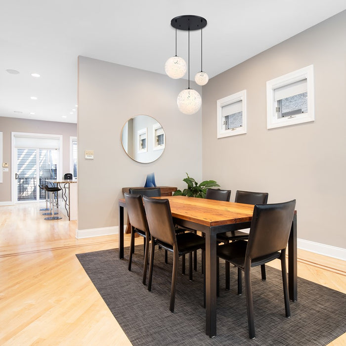 Designers Fountain Circo 3Lt Chandelier, Black/White Art