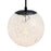 Designers Fountain Circo 1Lt 7" Globe Pendant, Black/White Art