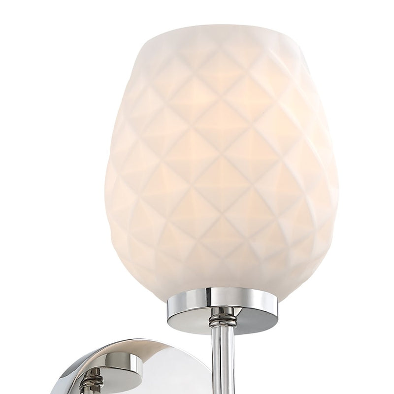 Designers Fountain Dita 2Lt 5" Wall Sconce, Nickel/Etched Opal