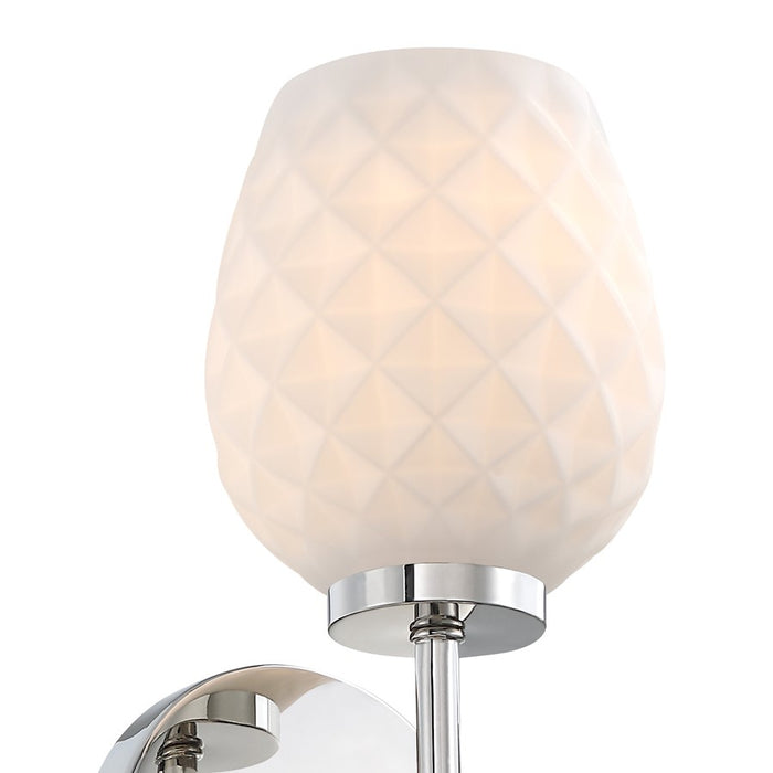 Designers Fountain Dita 2Lt 5" Wall Sconce, Nickel/Etched Opal