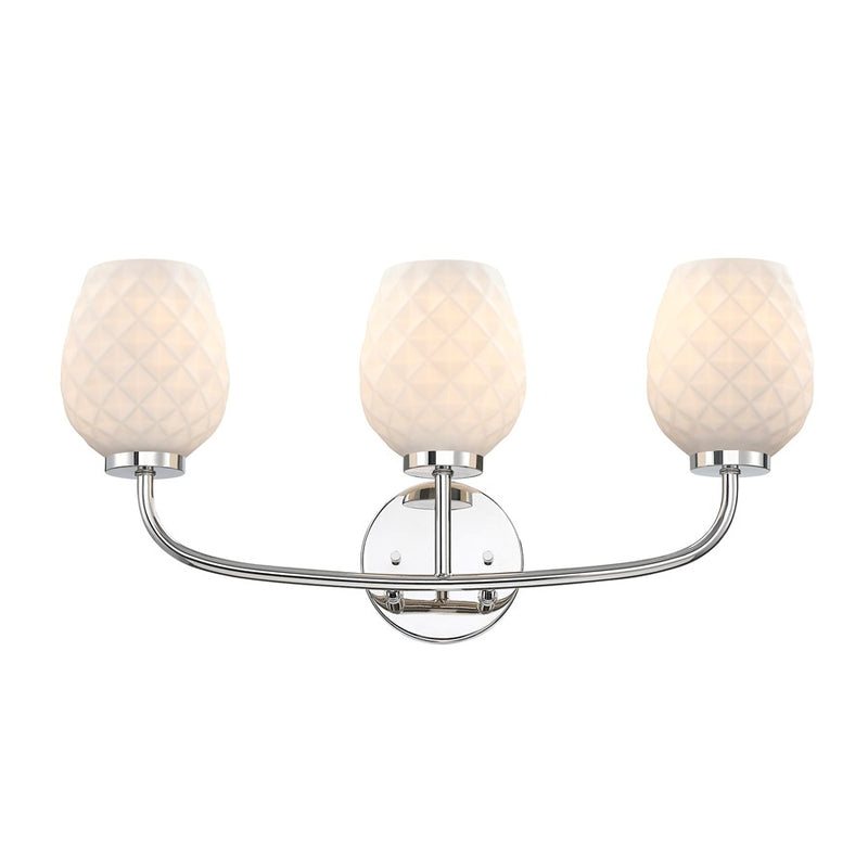 Designers Fountain Dita 3Lt 23" Vanity, Nickel/Etched Opal