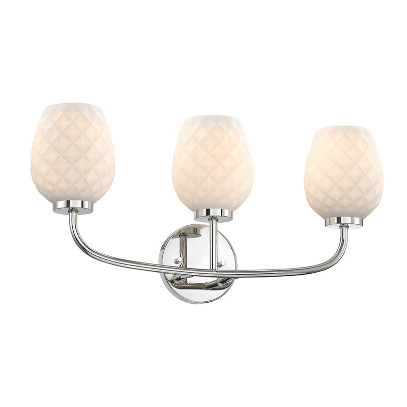 Designers Fountain Dita 3Lt 23" Vanity, Nickel/Etched Opal