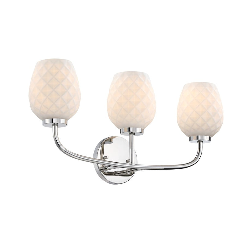 Designers Fountain Dita 3Lt 23" Vanity, Nickel/Etched Opal