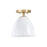 Designers Fountain Biba 8.25" 1Lt Semi Flush Mount, Gold