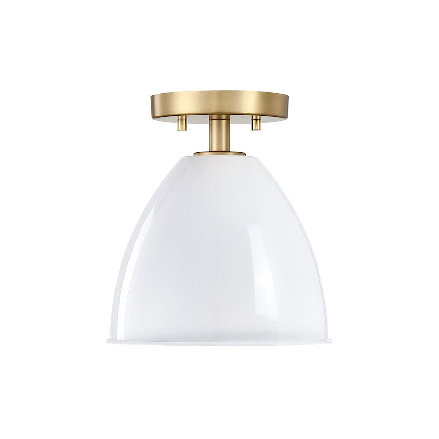 Designers Fountain Biba 8.25" 1Lt Semi Flush Mount, Gold