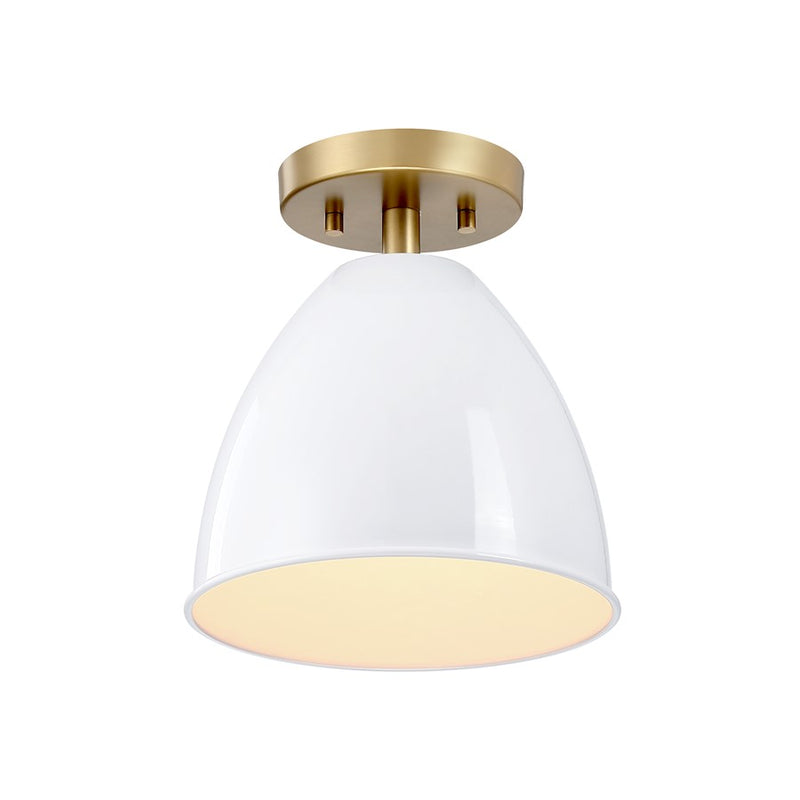 Designers Fountain Biba 8.25" 1Lt Semi Flush Mount, Gold
