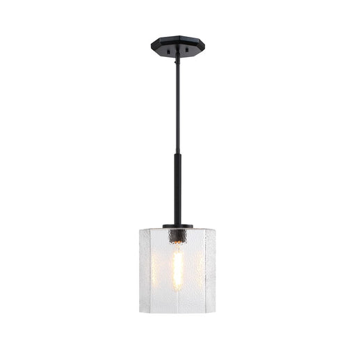 Designers Fountain Haven 1Lt 10" Geometric Pendant, BLK/Rippled - D309M-10P-MB