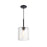 Designers Fountain Haven 1Lt 10" Geometric Pendant, BLK/Rippled