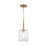 Designers Fountain Haven 1Lt 10" Geo. Pendant, Brass/Rippled