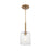 Designers Fountain Haven 1Lt 10" Geo. Pendant, Brass/Rippled