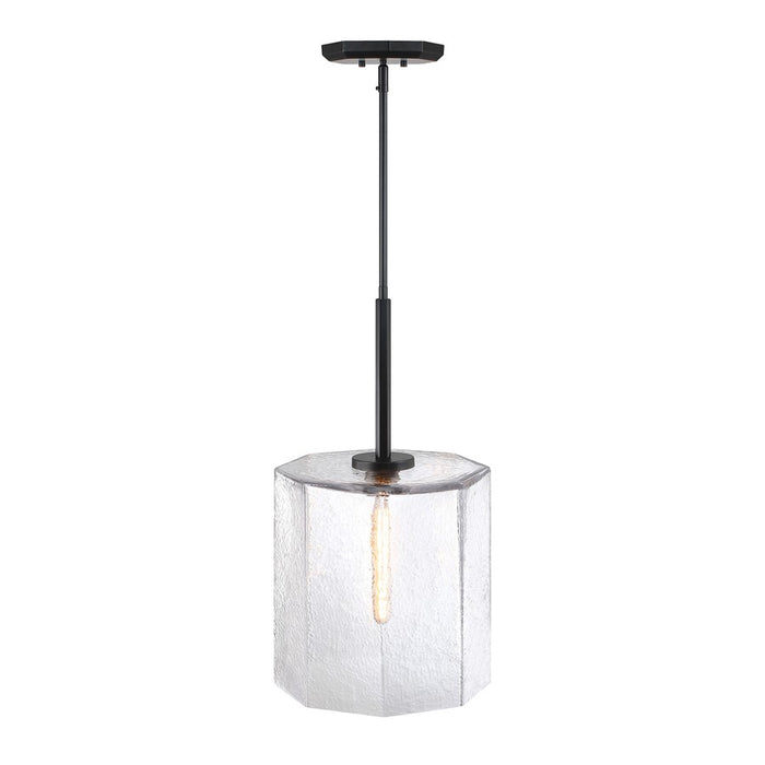 Designers Fountain Haven 1Lt 14" Geometric Pendant, BLK/Rippled