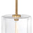 Designers Fountain Haven 1Lt 14" Geo. Pendant, Brass/Rippled