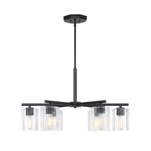 Designers Fountain Haven 6Lt Chandelier, Black/Clear Rippled - D309M-6CH-MB