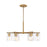 Designers Fountain Haven 6Lt Chandelier, Brass/Clear Rippled - D309M-6CH-OSB