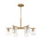 Designers Fountain Haven 6Lt Chandelier, Brass/Clear Rippled