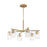 Designers Fountain Haven 6Lt Chandelier, Brass/Clear Rippled