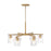 Designers Fountain Haven 6Lt Chandelier, Brass/Clear Rippled