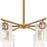 Designers Fountain Haven 6Lt Chandelier, Brass/Clear Rippled
