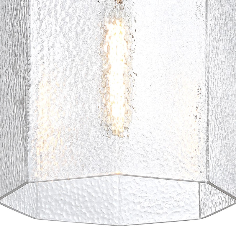 Designers Fountain Haven 1Lt 10" Semi Flush Mount, BLK/Rippled