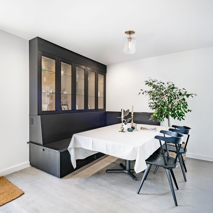 Designers Fountain Haven 1Lt 10" Semi Flush, Brass/Clear Rippled