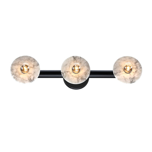 Designers Fountain Fina 3Lt 25" Vanity, Black/Natural Marble