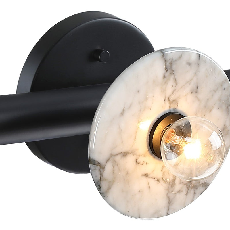Designers Fountain Fina 3Lt 25" Vanity, Black/Natural Marble