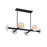 Designers Fountain Fina 6Lt Linear Chandelier, BLK/Marble