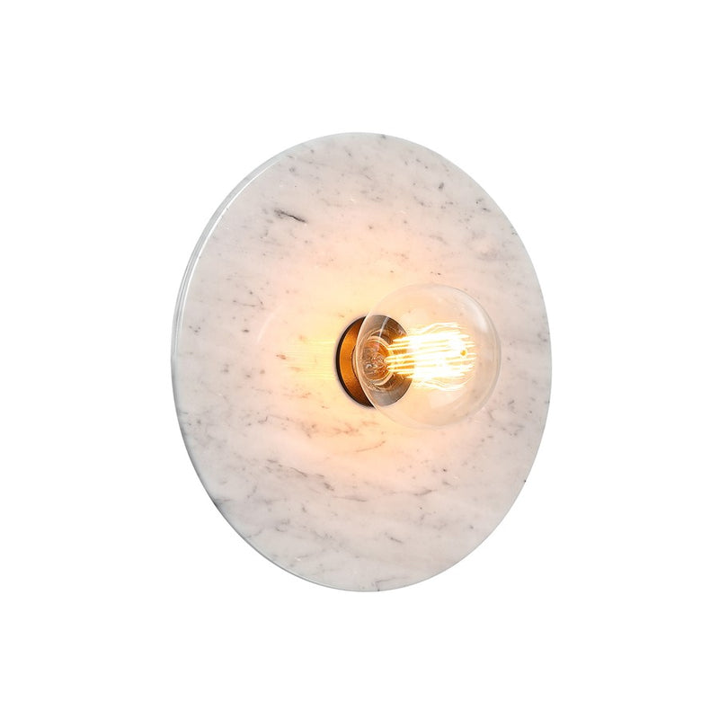 Designers Fountain Fina 1Lt 12" Wall Sconce, Black/Natural Marble