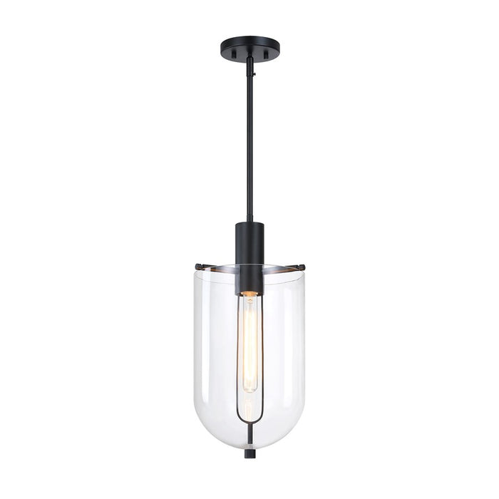 Designers Fountain Skylar 1Lt 10" Down Pendant, Black/Clear