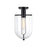 Designers Fountain Skylar 1Lt 10" Semi Flush Mount, Black/Clear - D332M-SF-MB