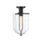 Designers Fountain Skylar 1Lt 10" Semi Flush Mount, Black/Clear