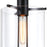 Designers Fountain Skylar 1Lt 10" Semi Flush Mount, Black/Clear