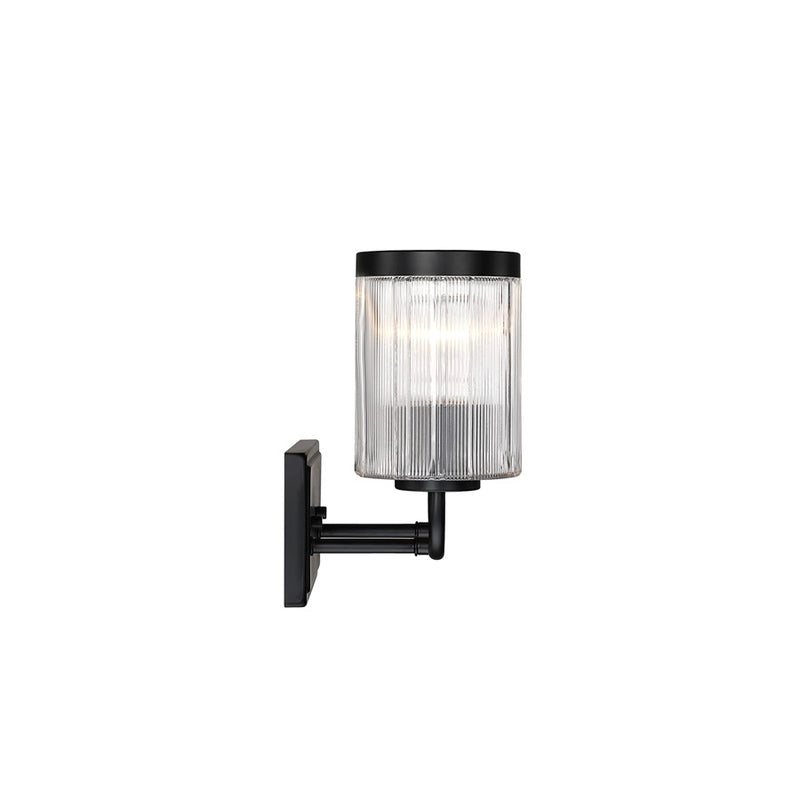 Designers Fountain Aspen 2Lt 16" Vanity, Black/Clear Ribbed