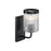 Designers Fountain Aspen 1Lt 5" Wall Sconce, Black/Clear Ribbed