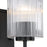 Designers Fountain Aspen 1Lt 5" Wall Sconce, Black/Clear Ribbed