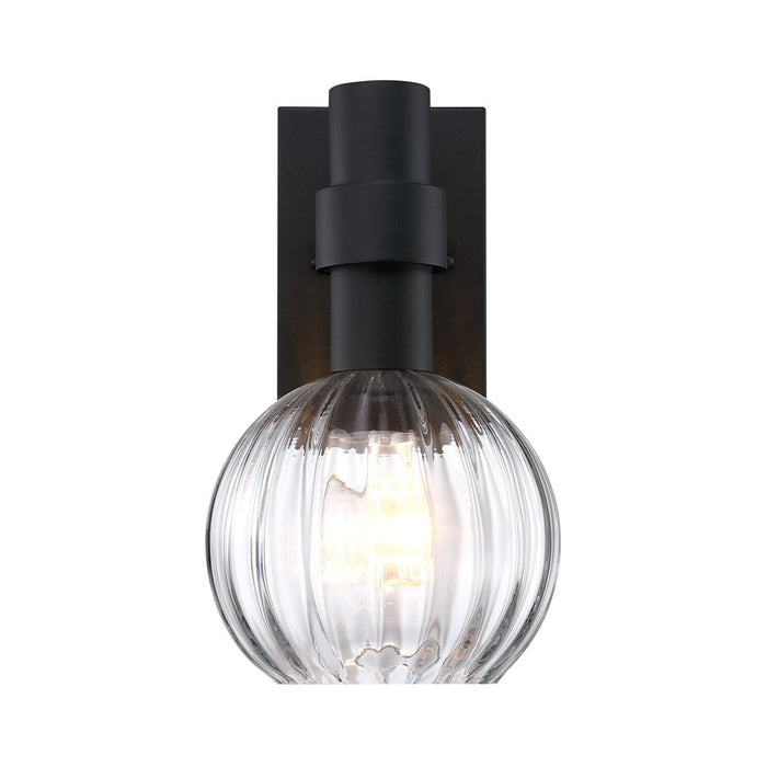 Designers Fountain Fernwood 1Lt 8" Outdoor Wall, BLK/Ribbed - D337M-13EW-BK