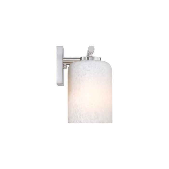 Designers Fountain Bluestone Ridge 1Lt 6" Sconce, Nickel/Cloud